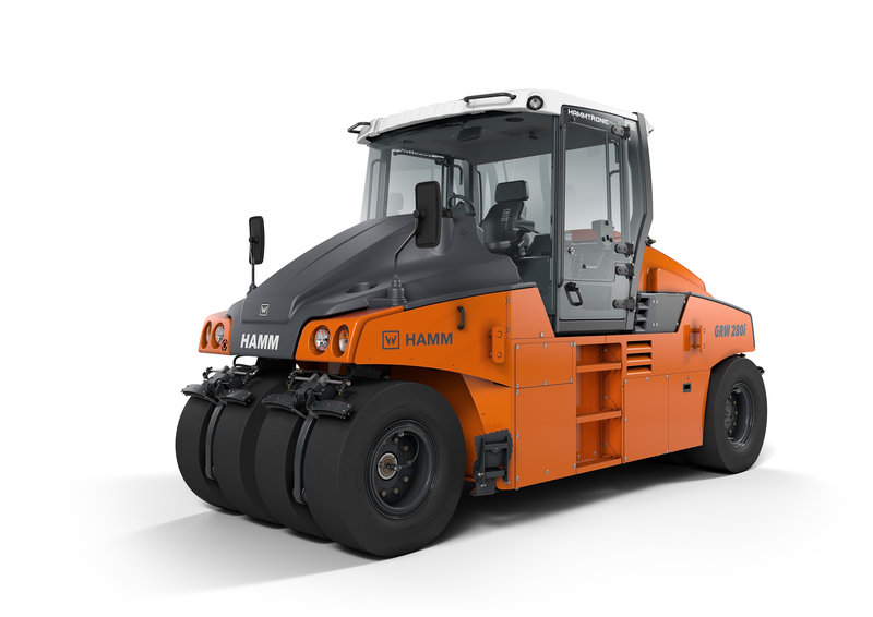 Premieră mondială – cilindrul compactor pe pneuri GRW 280i de la HAMM, cu concept EasyDrive