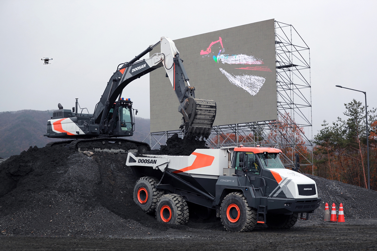 Concept-X- Doosan prezintă viitoarele șantiere fără muncitori