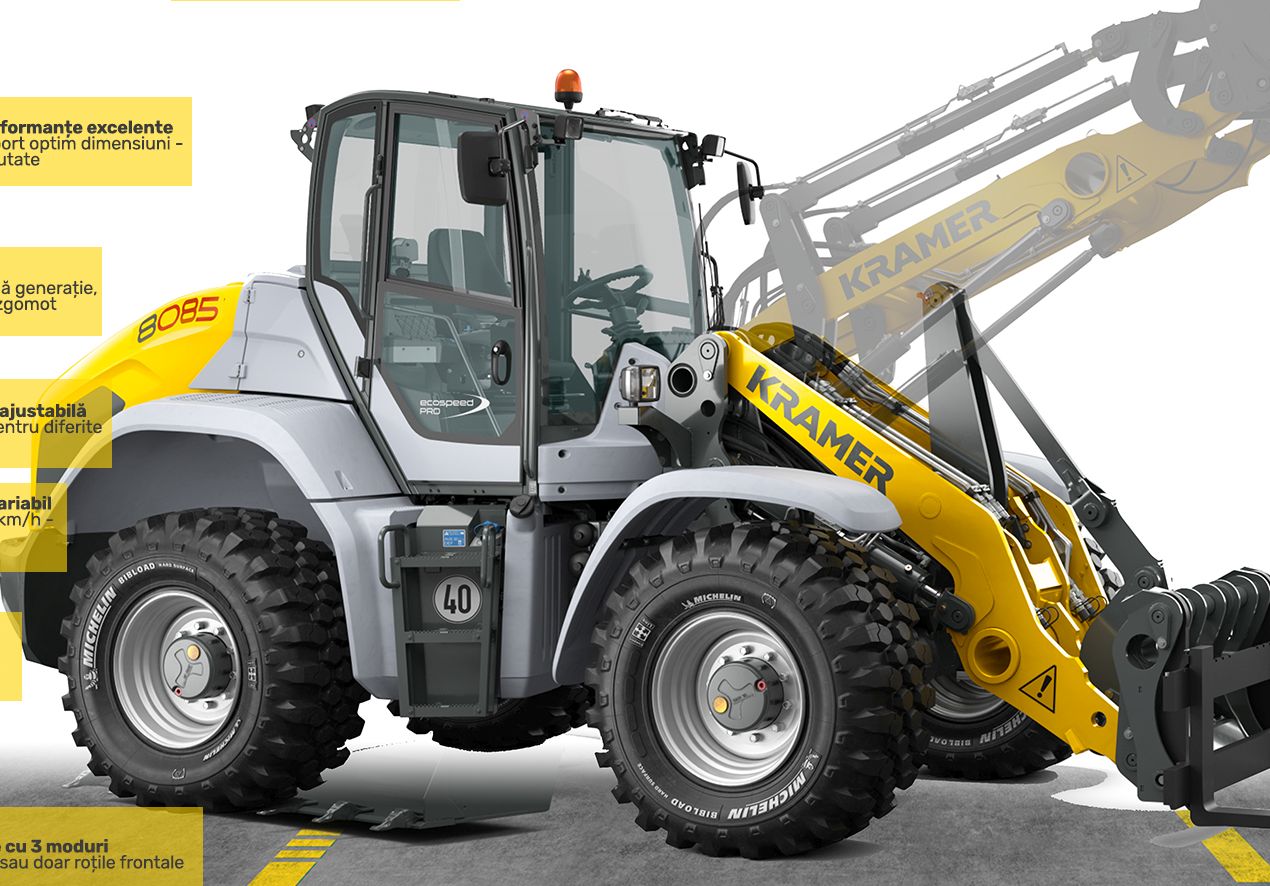 Incărcătorul frontal Kramer 8085 – putere redefinită